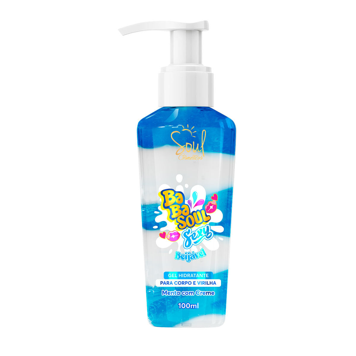 Babasoul Sexy Gel Beijável Menta com Creme 100ml
